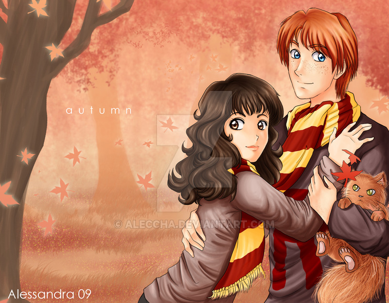 ron___hermione___autumn_by_aleccha-d29ktt8